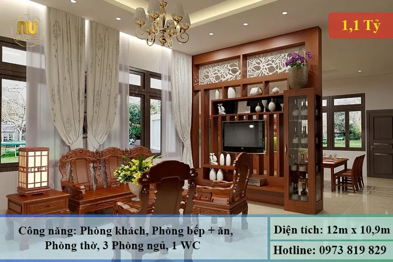Mẫu Nhà Cấp 4 Đẹp 11x12m – Không Gian Sống Hiện Đại