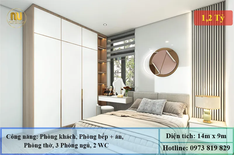 Mẫu Nhà Mái Nhật 130m2 – Không Gian Sống Sang Trọng