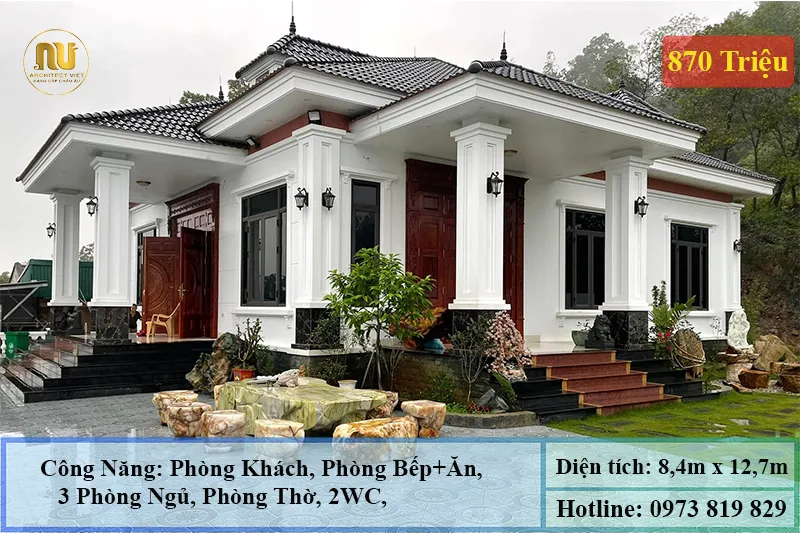 Mẫu Nhà Mái Nhật 800 Triệu