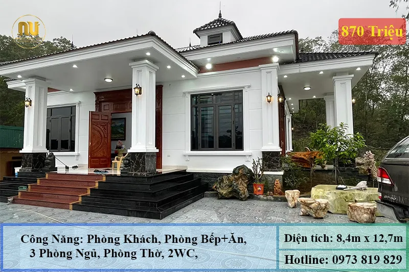 Mẫu Nhà Mái Nhật 800 Triệu