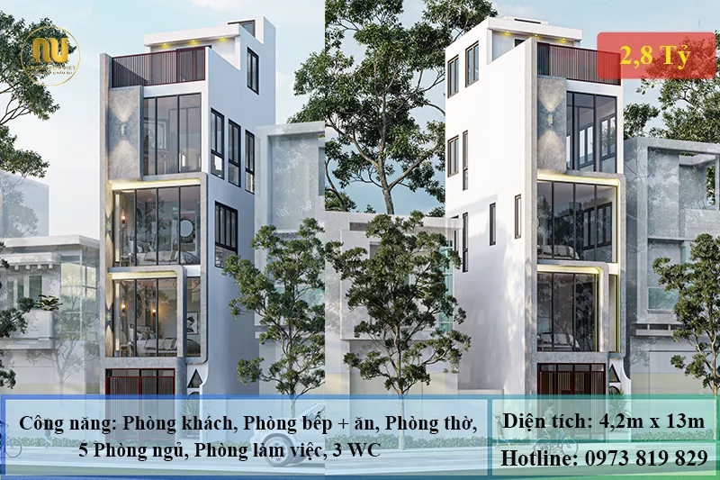 Mẫu Nhà Phố 4x12m Hiện Đại – Không Gian Cho Gia Đình Trẻ