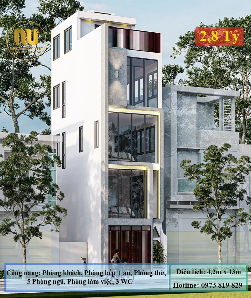 Mẫu Nhà Phố 4x12m Hiện Đại – Không Gian Cho Gia Đình Trẻ