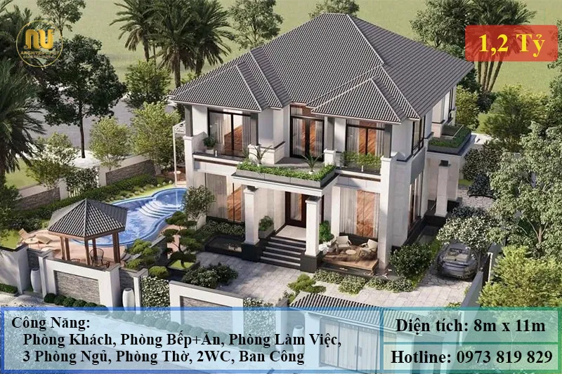 Mẫu Thiết Kế Nhà 8x11m