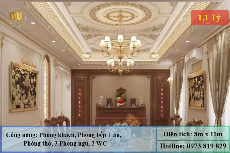 Nhà Mái Nhật 3 Phòng Ngủ 1 Phòng Thờ