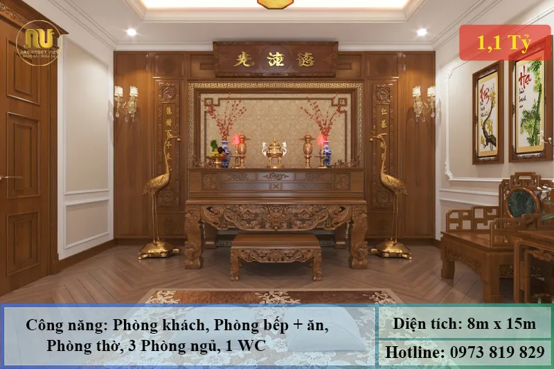 Mẫu Nhà Mái Nhật 8x15 – Không Gian Sống Hiện Đại