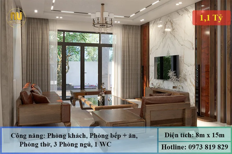 Mẫu Nhà Mái Nhật 8x15 – Không Gian Sống Hiện Đại