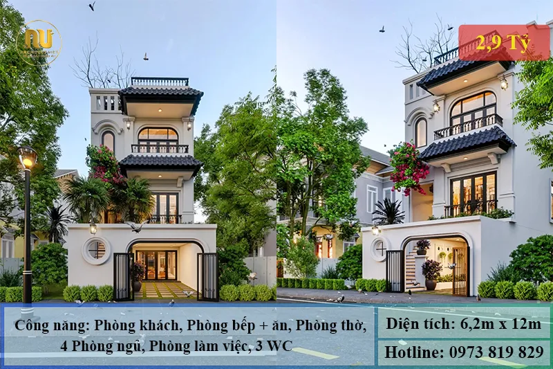 Nhà Phố Kết Hợp Nhà Thờ Họ Tầng Thượng