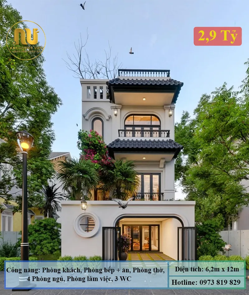 Nhà Phố Kết Hợp Nhà Thờ Họ Tầng Thượng