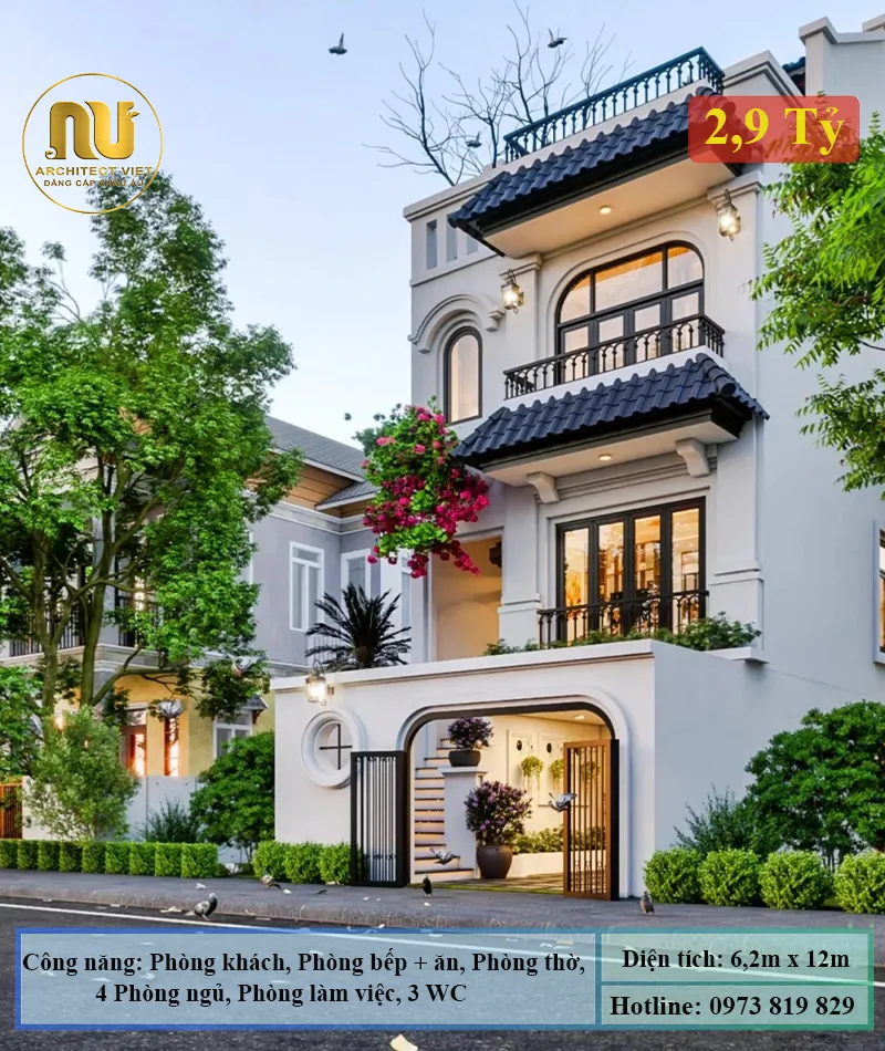 Nhà Phố Kết Hợp Nhà Thờ Họ Tầng Thượng