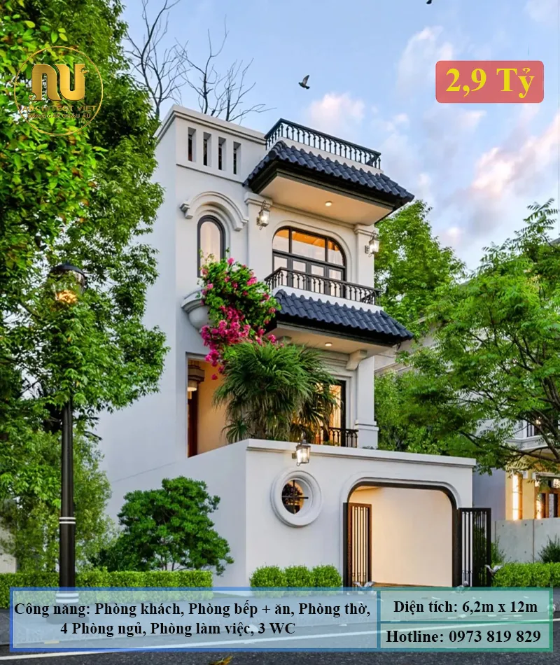 Nhà Phố Kết Hợp Nhà Thờ Họ Tầng Thượng