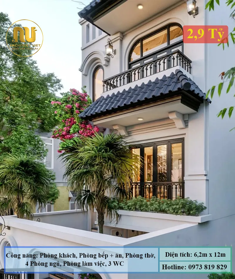 Nhà Phố Kết Hợp Nhà Thờ Họ Tầng Thượng