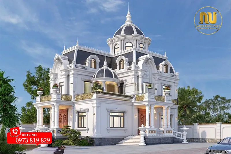 Nhà Tân Cổ Điển 3 Tầng 2 Mặt Tiền – Kiến Trúc Sang Trọng