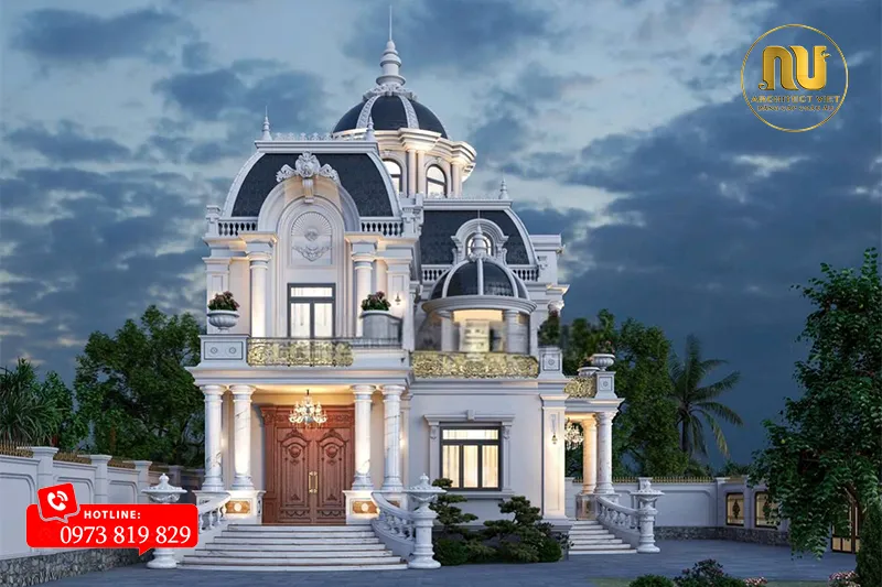 Nhà Tân Cổ Điển 3 Tầng 2 Mặt Tiền – Kiến Trúc Sang Trọng