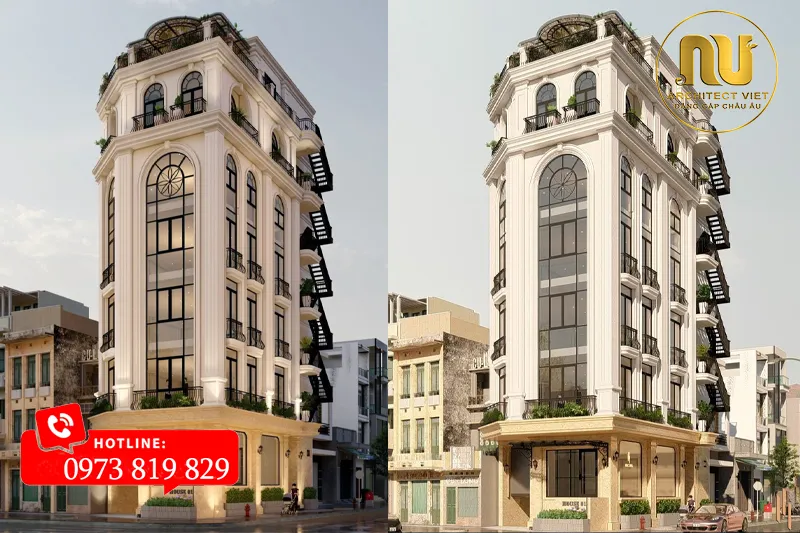 Thiết Kế Khách Sạn Mini 5x20 – Kiến Trúc Châu Âu