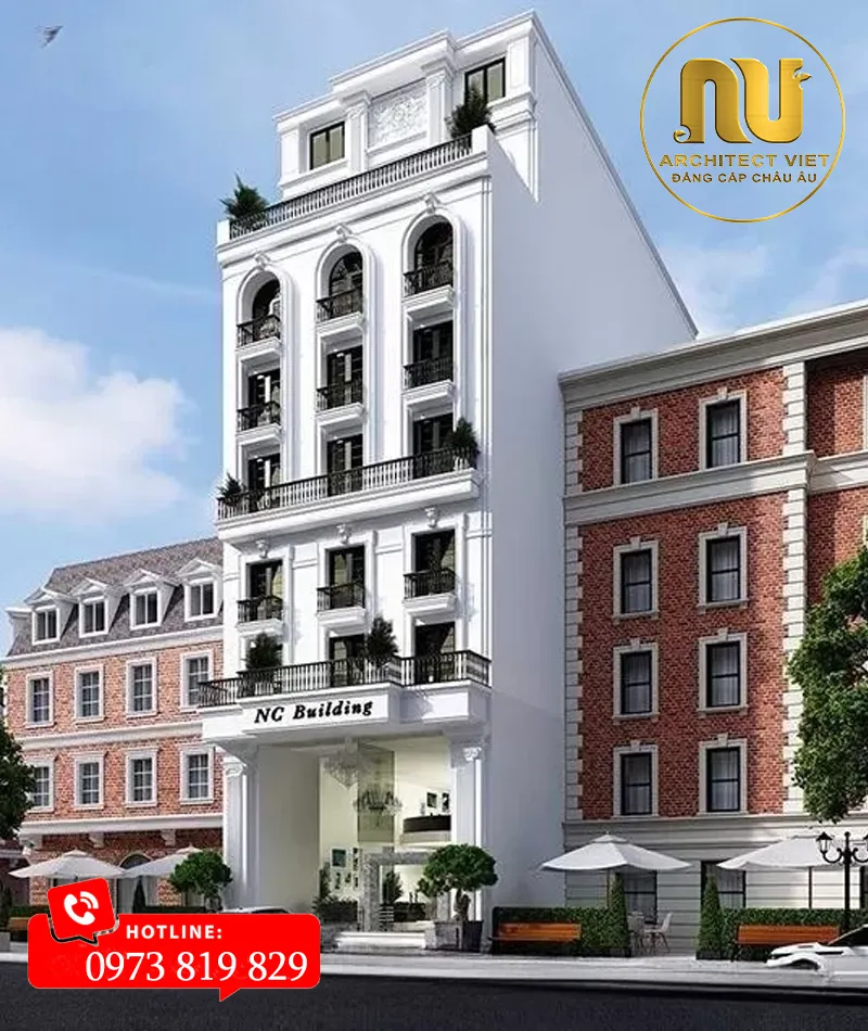 Thiết Kế Khách Sạn Mini 6x20 – Kiến Trúc Tân Cổ Điển