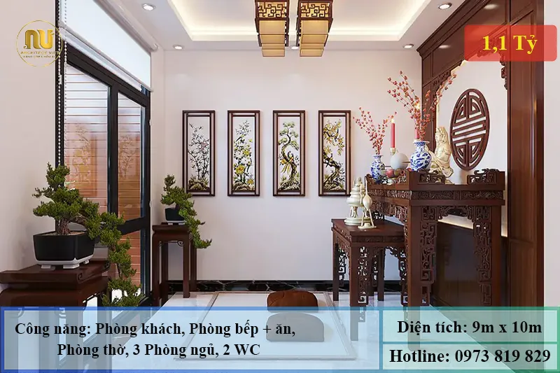Thiết Kế Nhà 90m2 1 Tầng - Vẻ Đẹp Sang Trọng