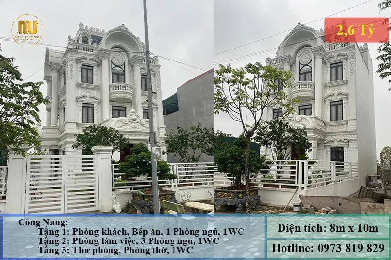 Xây Biệt Thự 2 Tỷ 500 Triệu