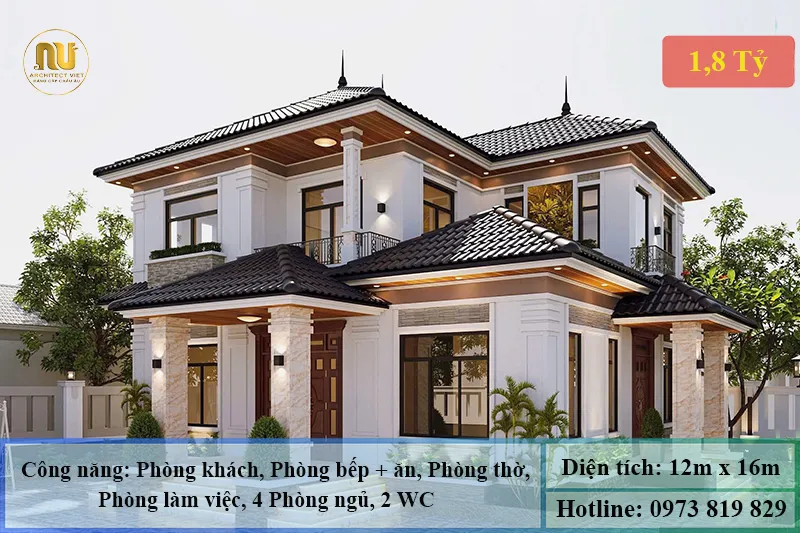Biệt Thự Mái Nhật 200m2 – Kiến Trúc Sang Trọng
