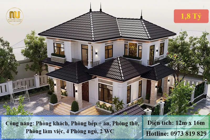 Biệt Thự Mái Nhật 200m2 – Kiến Trúc Sang Trọng
