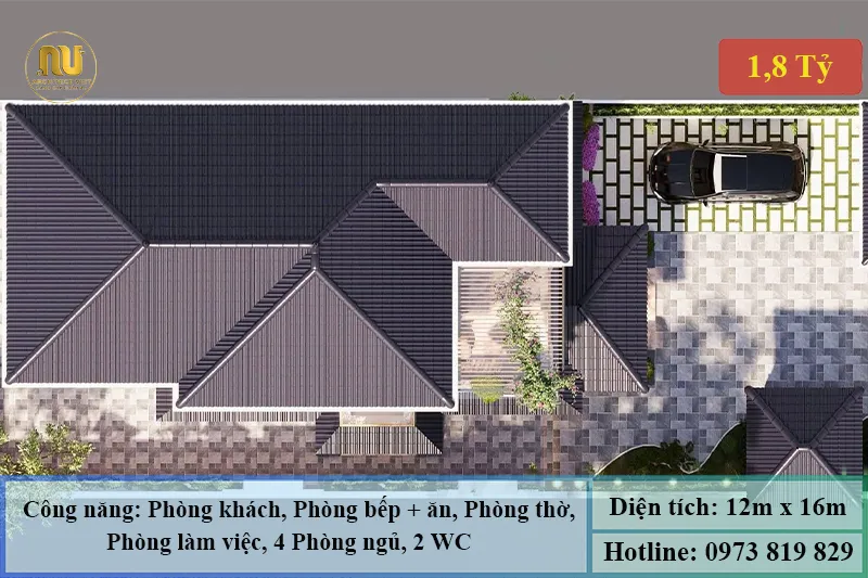 Biệt Thự Mái Nhật 200m2 – Kiến Trúc Sang Trọng