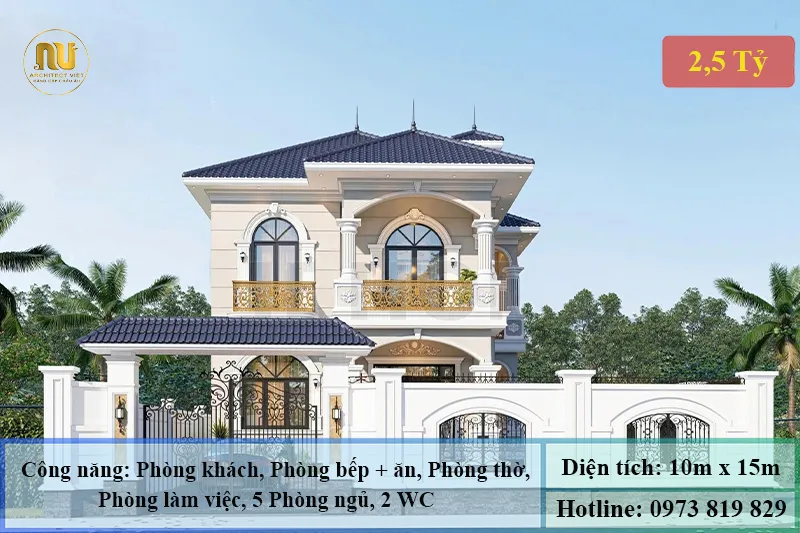 Biệt Thự Mái Nhật Mặt Tiền 10m – Xu Hướng Thiết Kế Sang Trọng