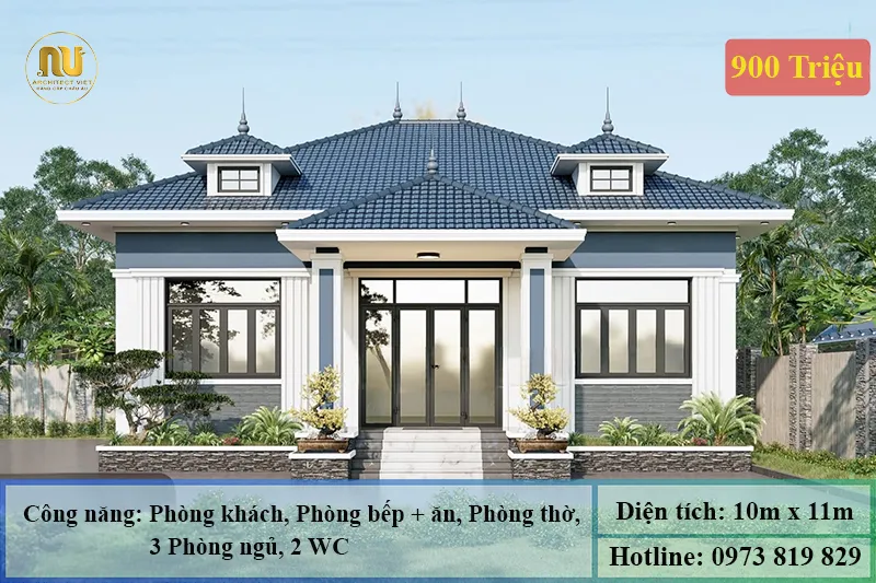 Giải Pháp Hoàn Hảo Mẫu Nhà 10x11m Cấp 4 Mái Thái