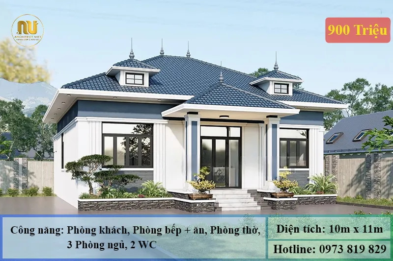 Giải Pháp Hoàn Hảo Mẫu Nhà 10x11m Cấp 4 Mái Thái
