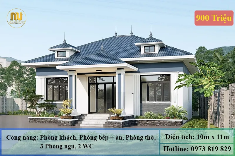Giải Pháp Hoàn Hảo Mẫu Nhà 10x11m Cấp 4 Mái Thái