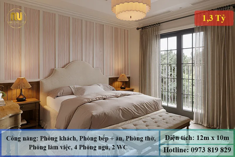Mẫu Nhà 10x12m 2 Tầng – Không Gian Sống Sang Trọng