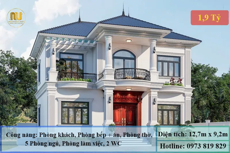 Mẫu Nhà 120m2 – Không Gian Sống Sang Trọng, Tiện Nghi