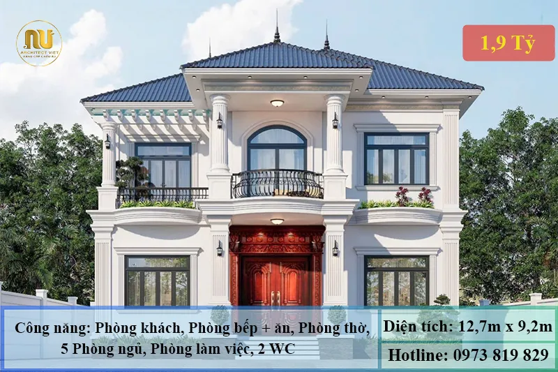 Mẫu Nhà 120m2 – Không Gian Sống Sang Trọng, Tiện Nghi