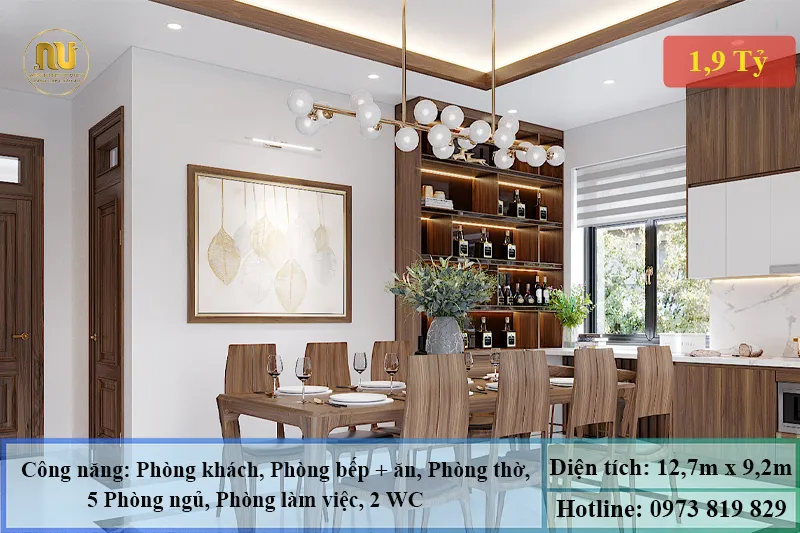 Mẫu Nhà 120m2 – Không Gian Sống Sang Trọng, Tiện Nghi