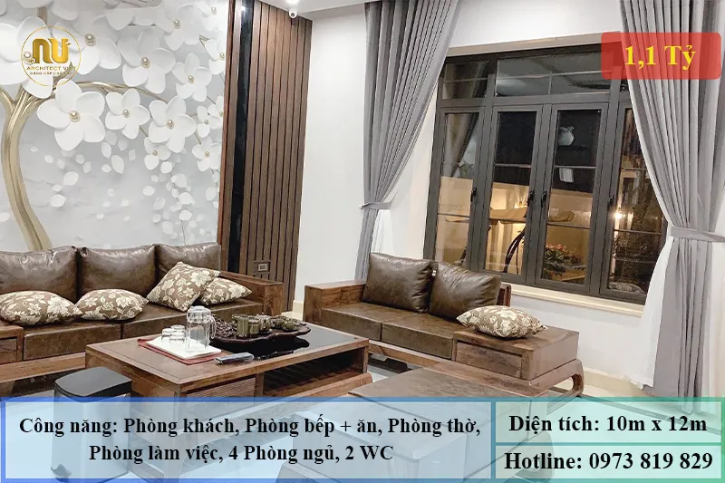Mẫu Nhà 12x10m Hiện Đại – Không Gian Sống Đẹp