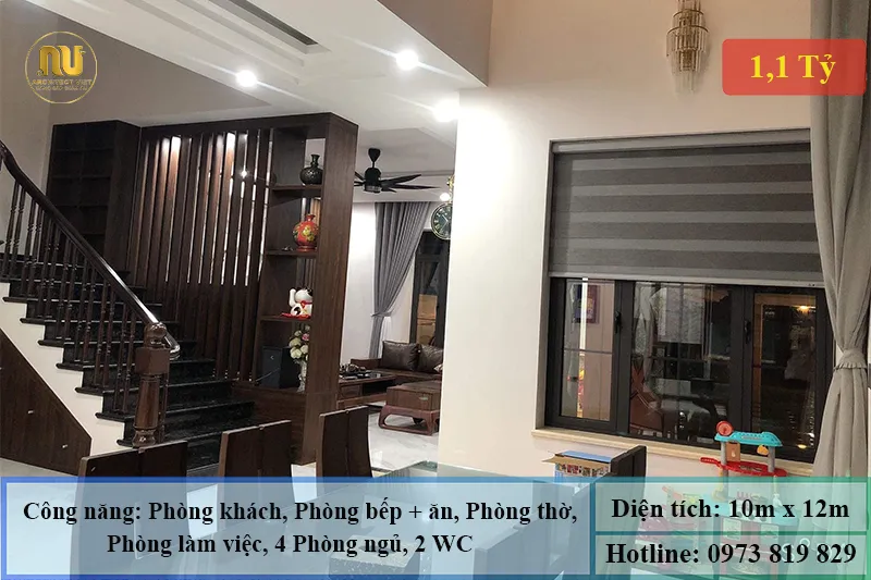 Mẫu Nhà 12x10m Hiện Đại – Không Gian Sống Đẹp