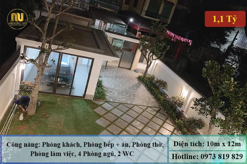 Mẫu Nhà 12x10m Hiện Đại – Không Gian Sống Đẹp