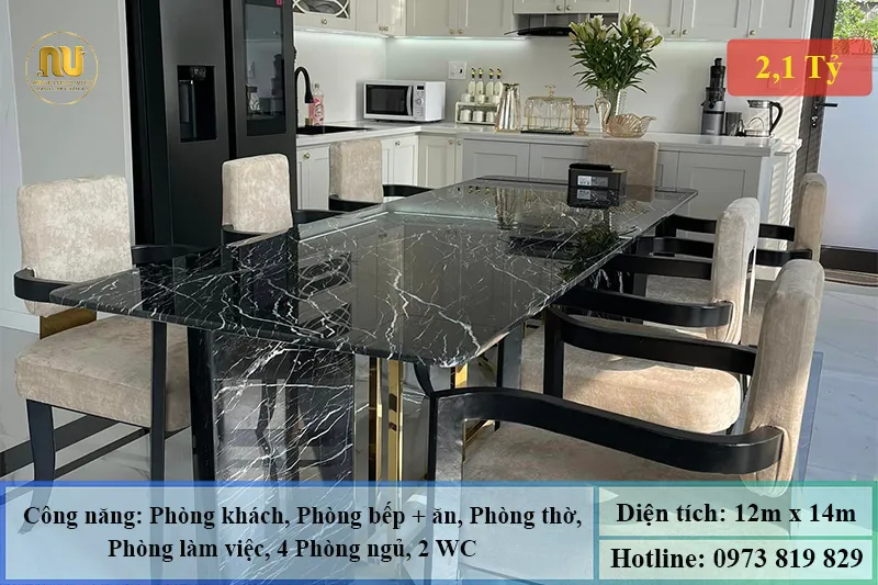 Mẫu Nhà 2 Tầng Mặt Tiền 12m Sang Trọng, Hiện Đại