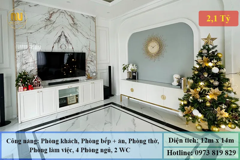 Mẫu Nhà 2 Tầng Mặt Tiền 12m Sang Trọng, Hiện Đại