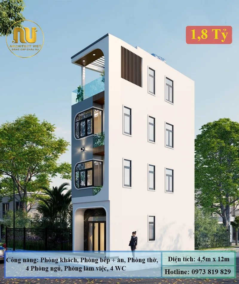 Mẫu Nhà 3 Tầng 1 Tum 4x12m – Không Gian Sống Hiện Đại