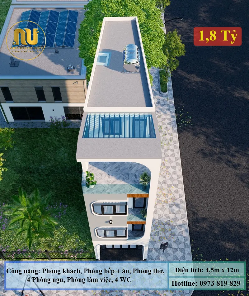 Mẫu Nhà 3 Tầng 1 Tum 4x12m – Không Gian Sống Hiện Đại