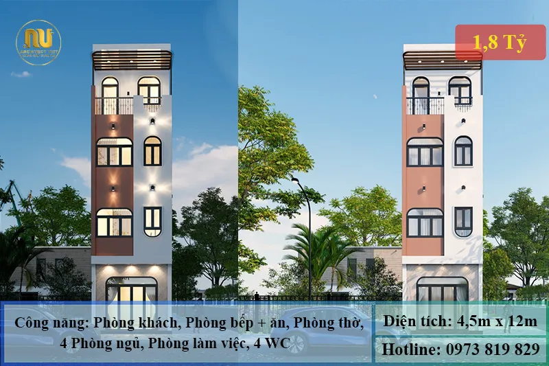 Mẫu Nhà 3 Tầng 1 Tum Hiện Đại – Không Gian Đẳng Cấp