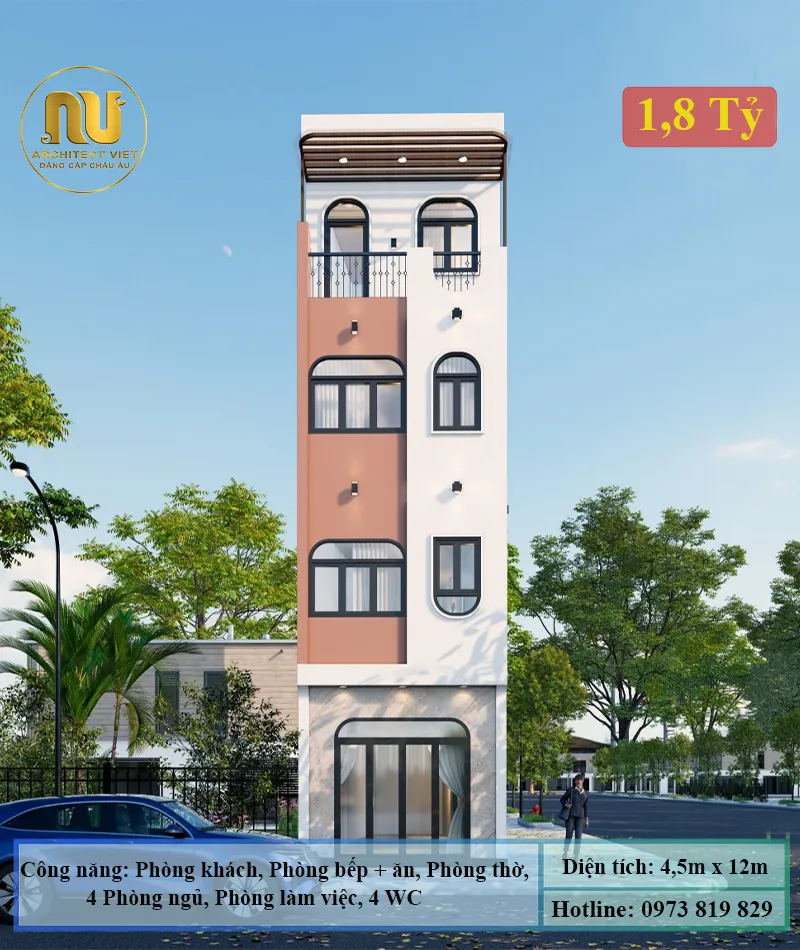 Mẫu Nhà 3 Tầng 1 Tum Hiện Đại – Không Gian Đẳng Cấp