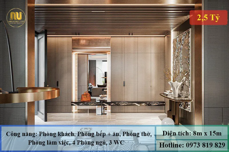 Mẫu Nhà 3 Tầng 8x15 – Thiết Kế Sang Trọng Hiện Đại