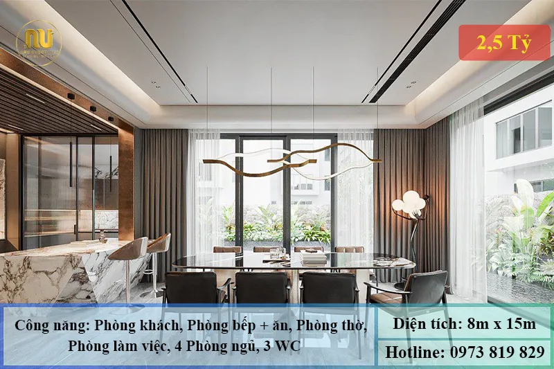 Mẫu Nhà 3 Tầng 8x15 – Thiết Kế Sang Trọng Hiện Đại