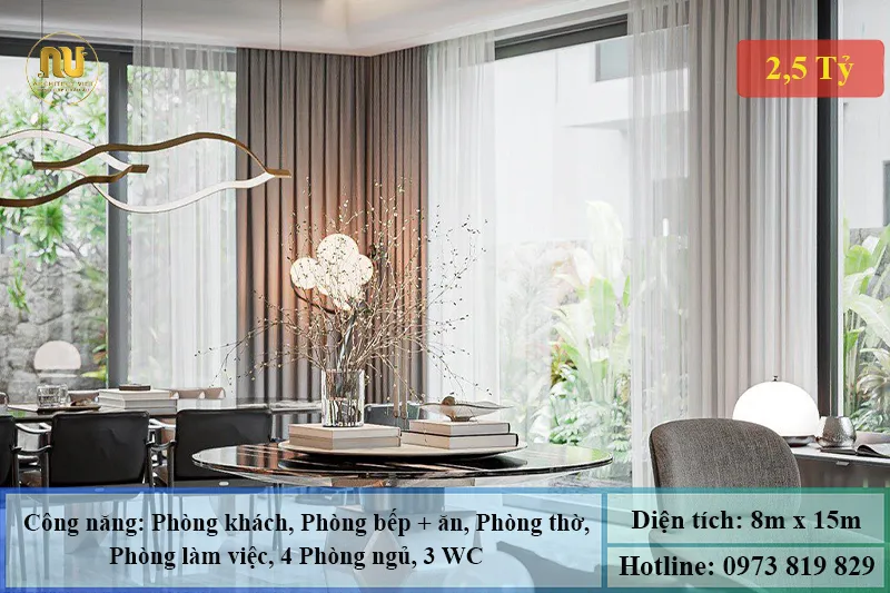 Mẫu Nhà 3 Tầng 8x15 – Thiết Kế Sang Trọng Hiện Đại