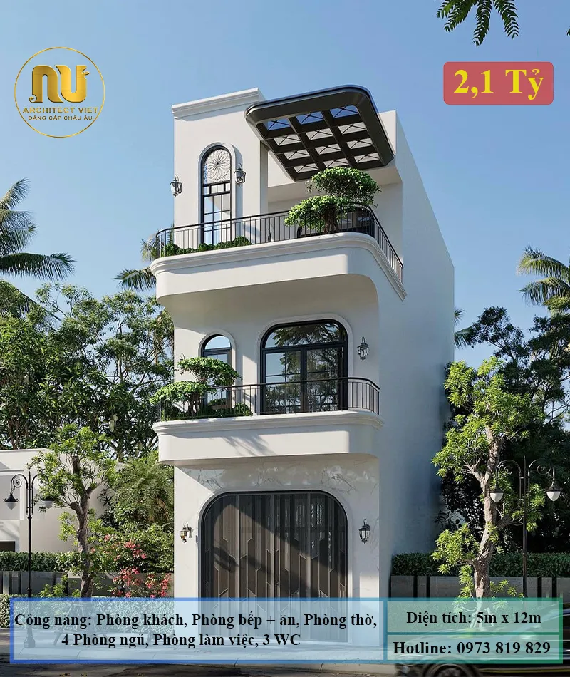 Mẫu Nhà 5x12 3 Tầng – Giải Pháp Cho Không Gian Hiện Đại
