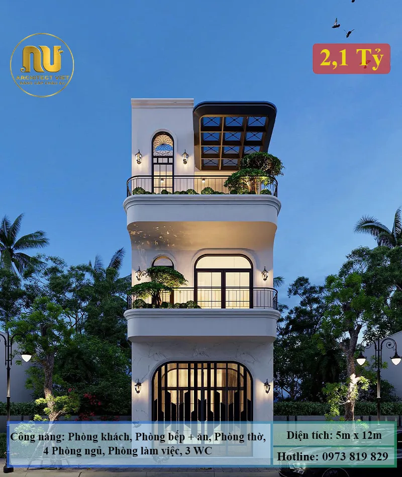 Mẫu Nhà 5x12 3 Tầng – Giải Pháp Cho Không Gian Hiện Đại
