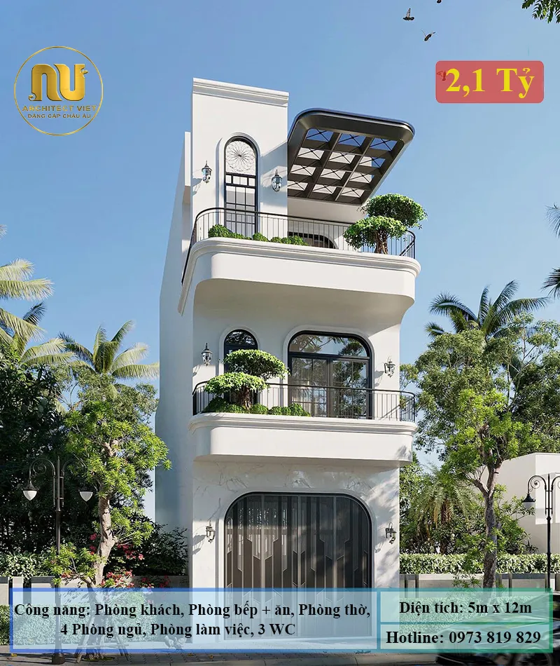 Mẫu Nhà 5x12 3 Tầng – Giải Pháp Cho Không Gian Hiện Đại