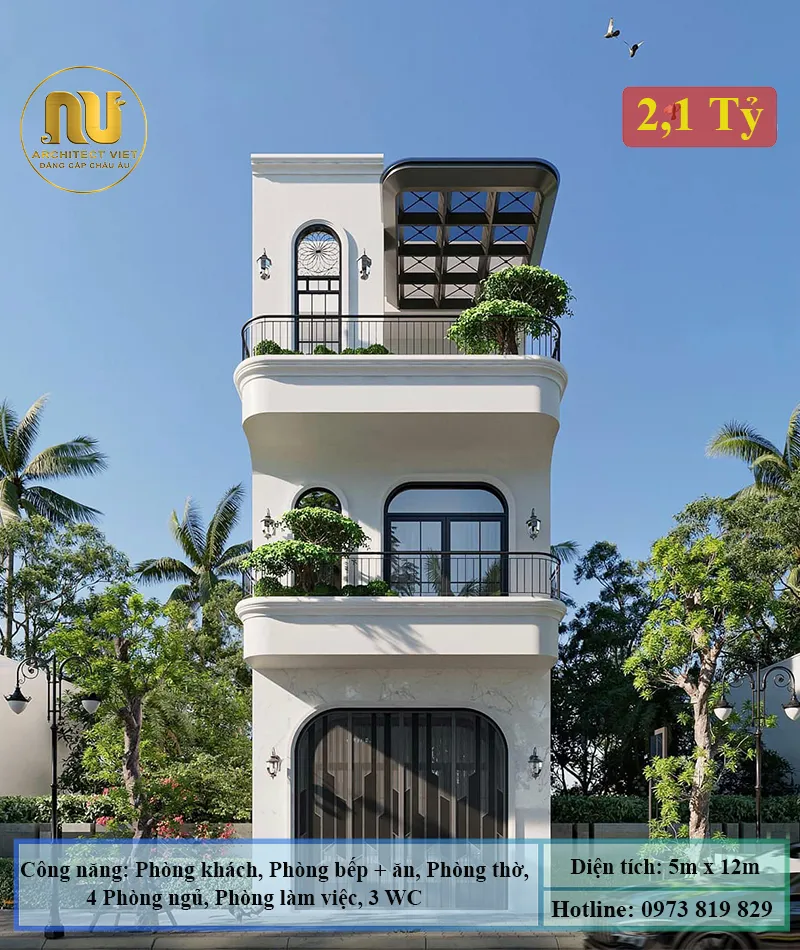 Mẫu Nhà 5x12 3 Tầng – Giải Pháp Cho Không Gian Hiện Đại