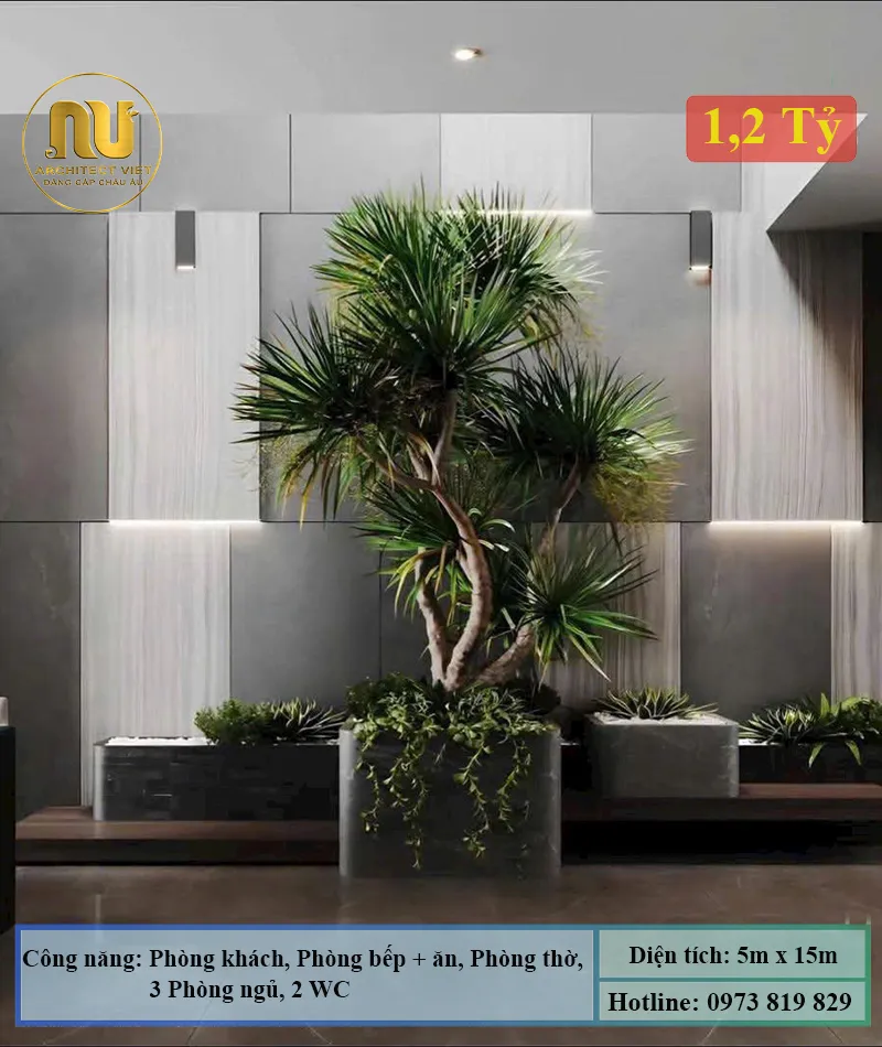 Đột Phá Kiến Trúc Mẫu Nhà 5x15m Có Giếng Trời