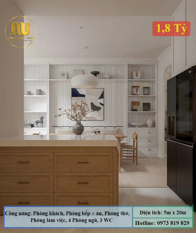 Mẫu Nhà 5x20 3 Tầng Hiện Đại, Tiện Nghi